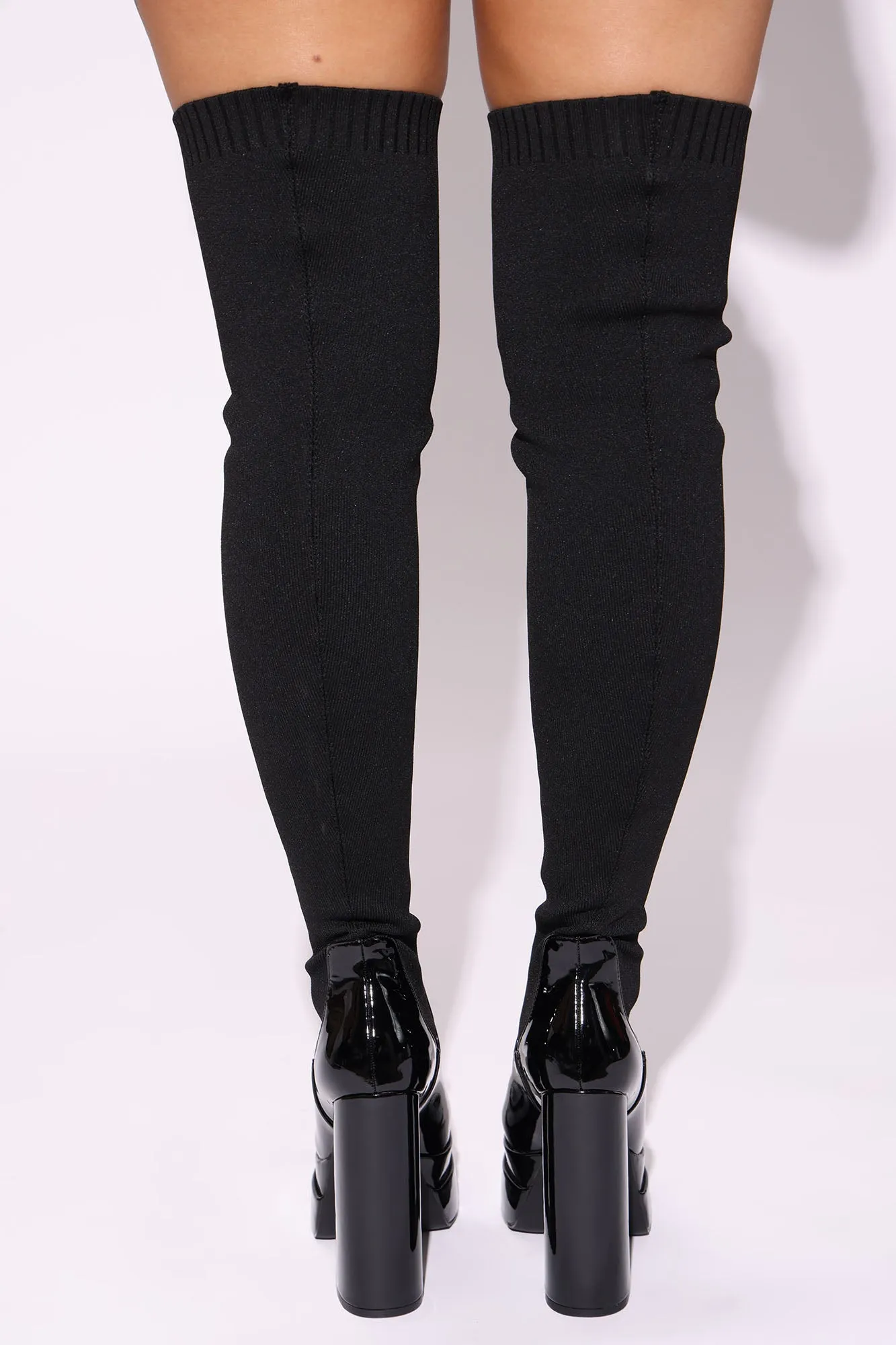 Alana Over The Knee Boots - Black