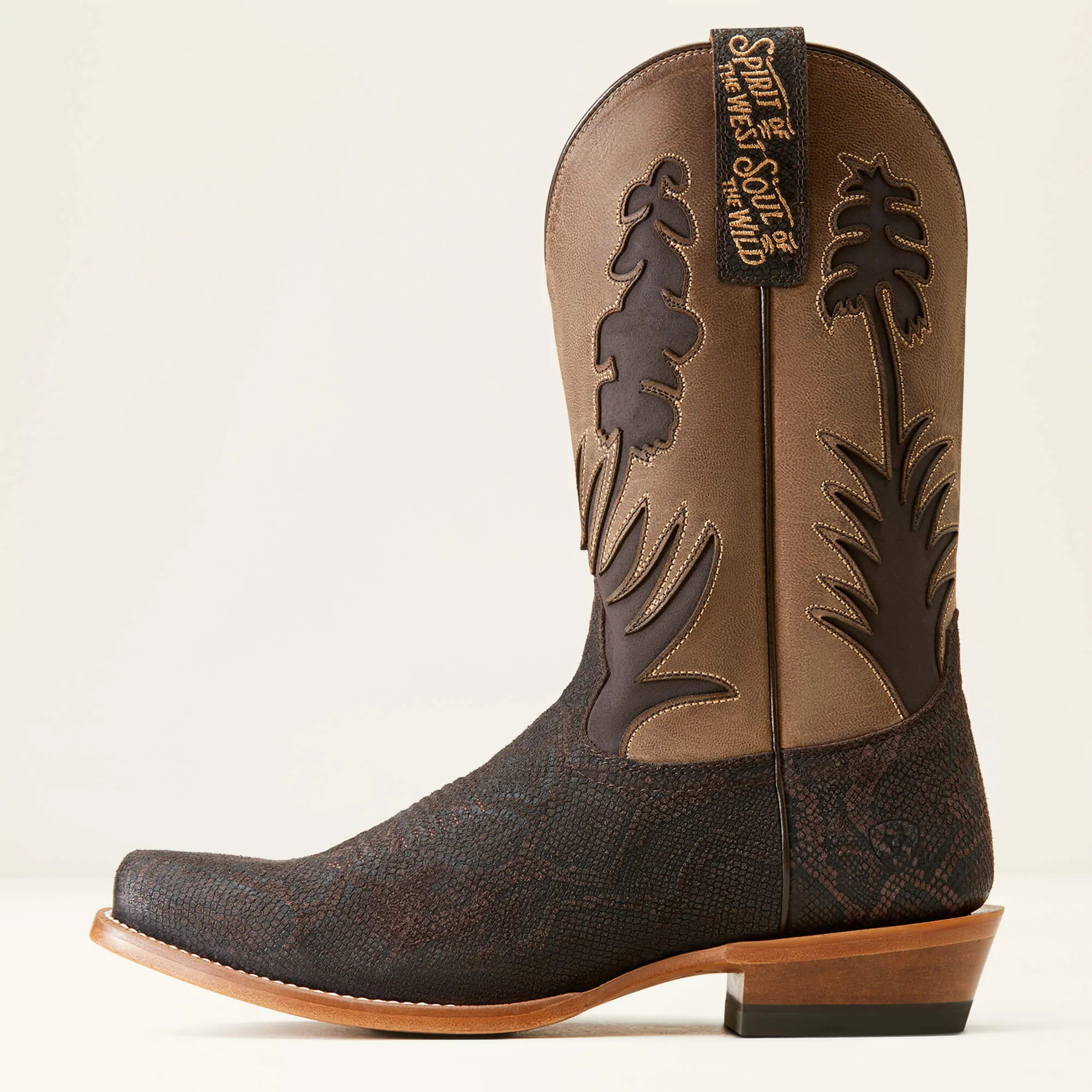 Ariat Men's Chocolate Snake Print Sendero High Stepper Blunt Toe Western Boots