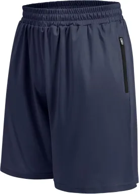 Basketball Gym Mens Shorts with Zipper Pockets - Quick Dry Lightweight Athletic Workout Running Casual Shorts for Men