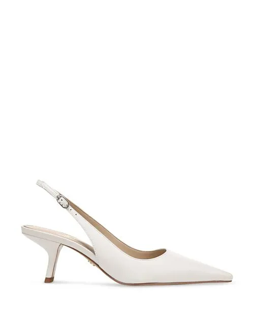 Bianka Sam Edelman Women's Open Toe Kitten Heels White