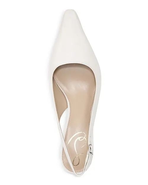 Bianka Sam Edelman Women's Open Toe Kitten Heels White