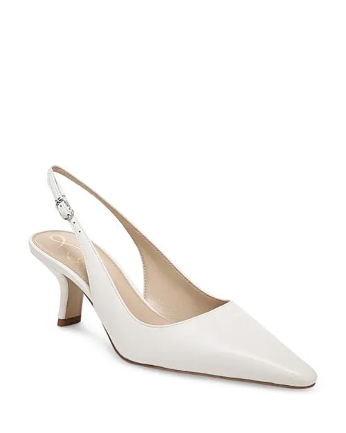 Bianka Sam Edelman Women's Open Toe Kitten Heels White