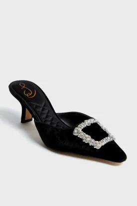 Black Brit Luster Heels