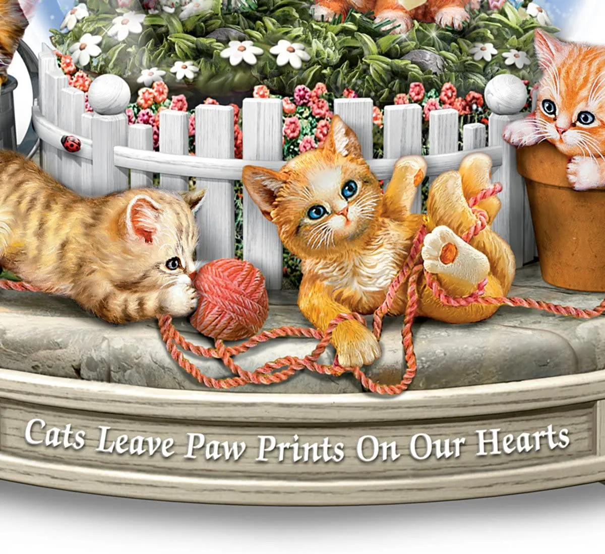 Bradford Exchange Jurgen Scholz Kittens Rotating Musical Glitter Globe: Paws-itively Precious
