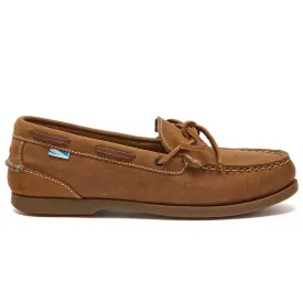 CHATHAM Ladies Olivia G2 Slip-On Deck Shoes - Walnut