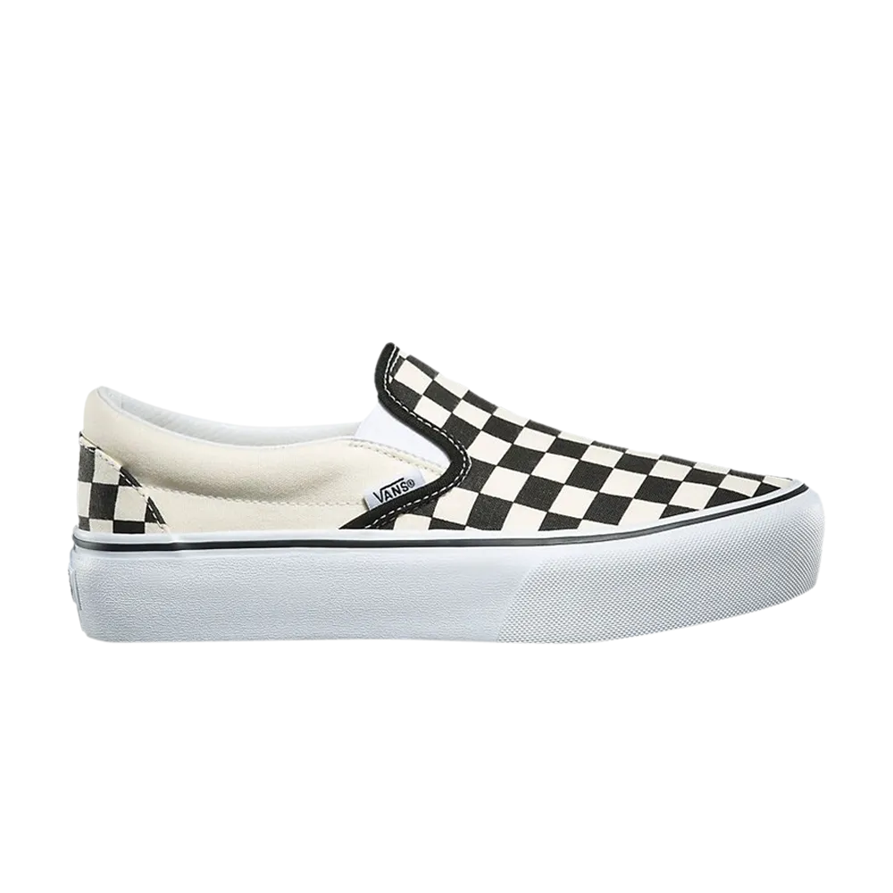 Classic Slip-On Platform Vans Sneakers, Black