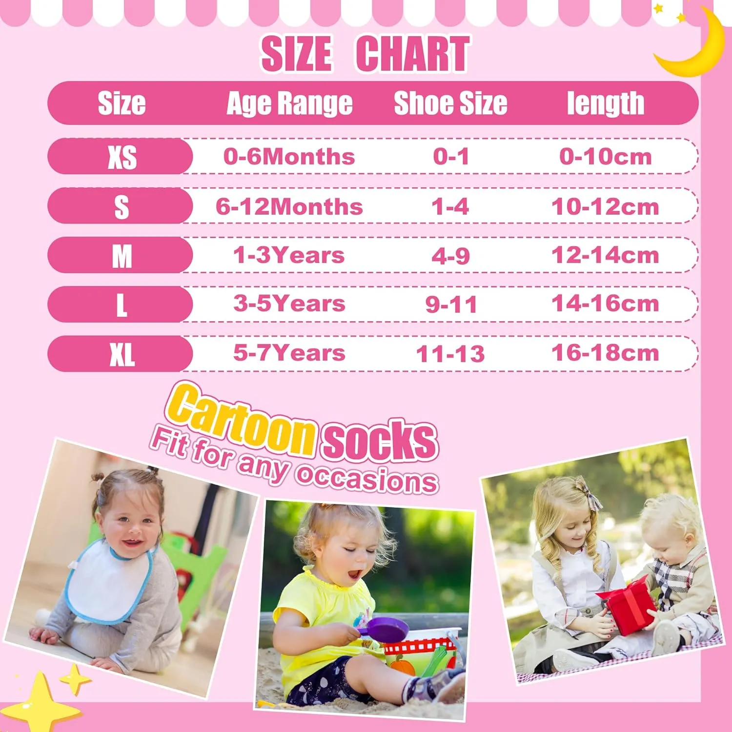 ELUTONG Toddler Socks with Grips Anti Slip Ankle Socks 12 Pairs for 1-7 Years Boys Girls Kids Infant Baby