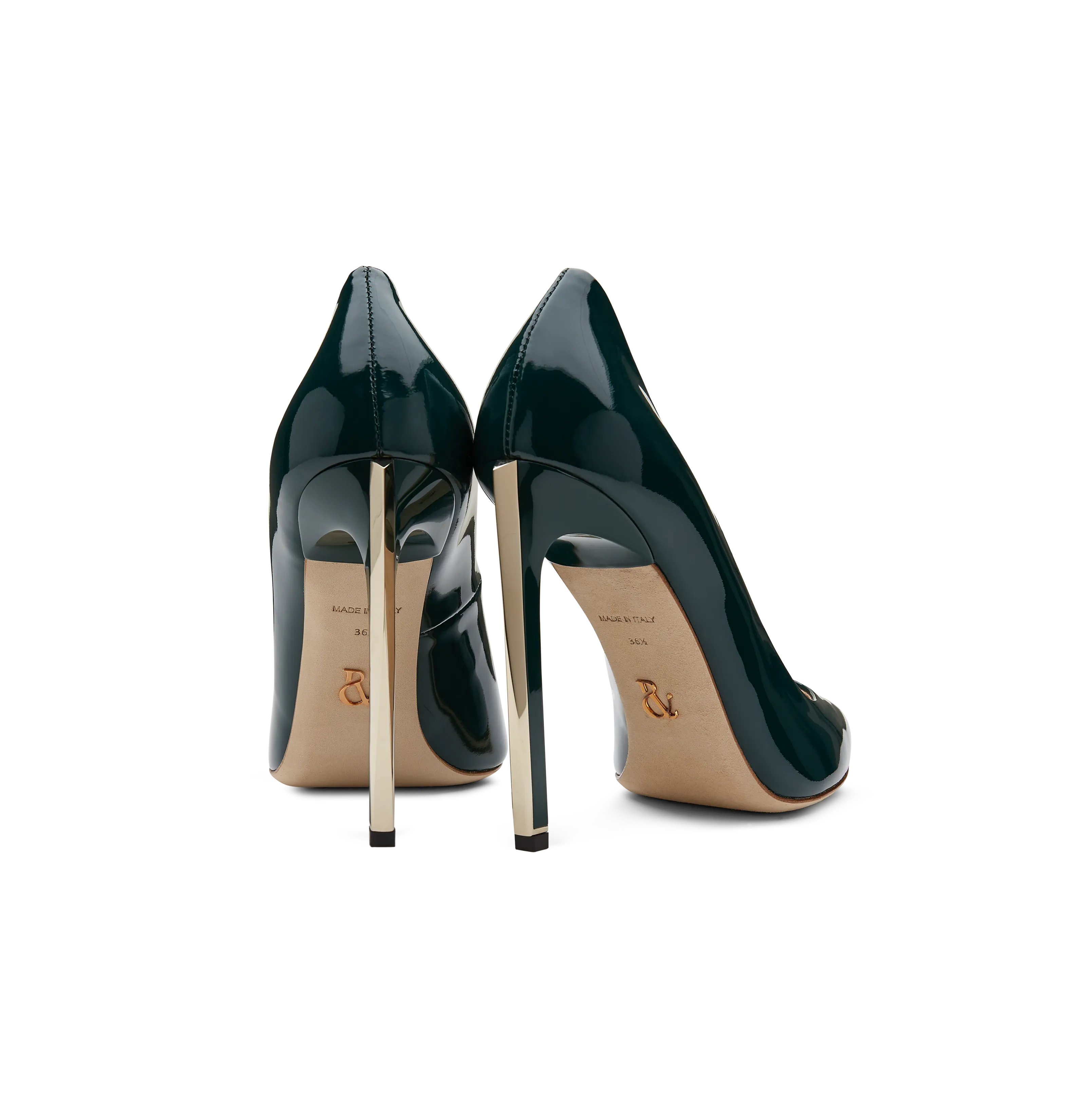 Emerald Patent Leather With Light Gold Hardware