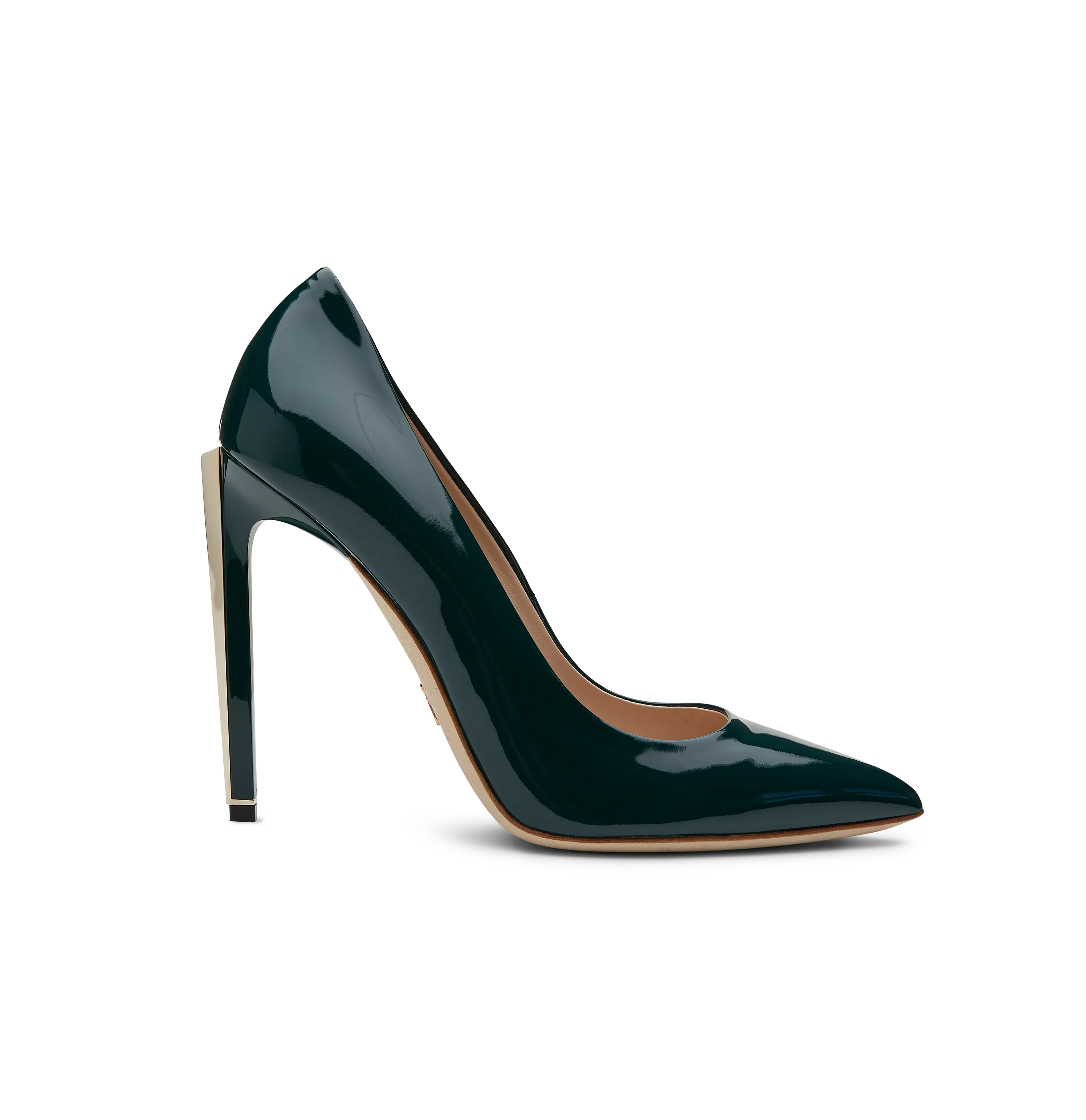 Emerald Patent Leather With Light Gold Hardware