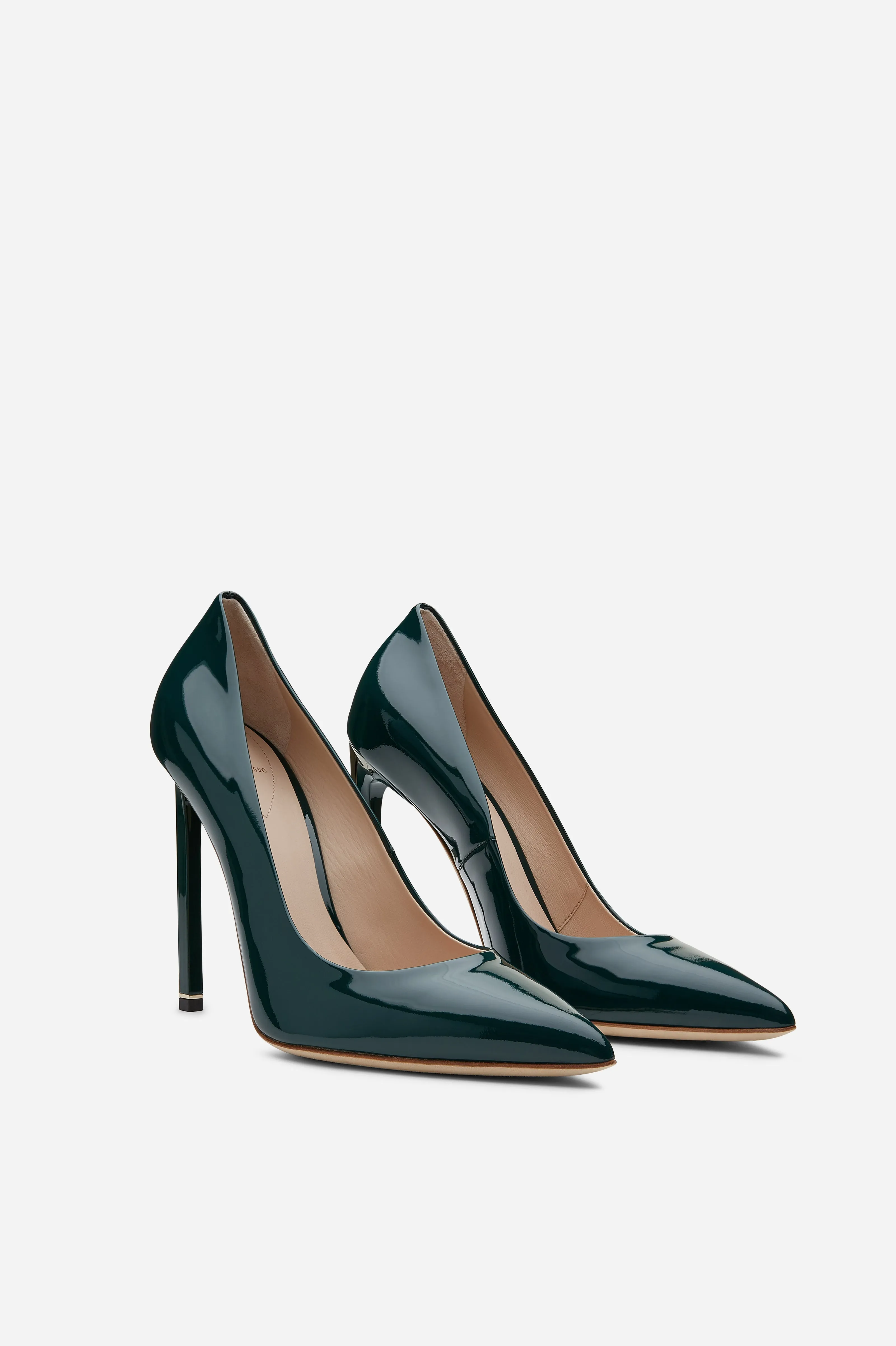 Emerald Patent Leather With Light Gold Hardware