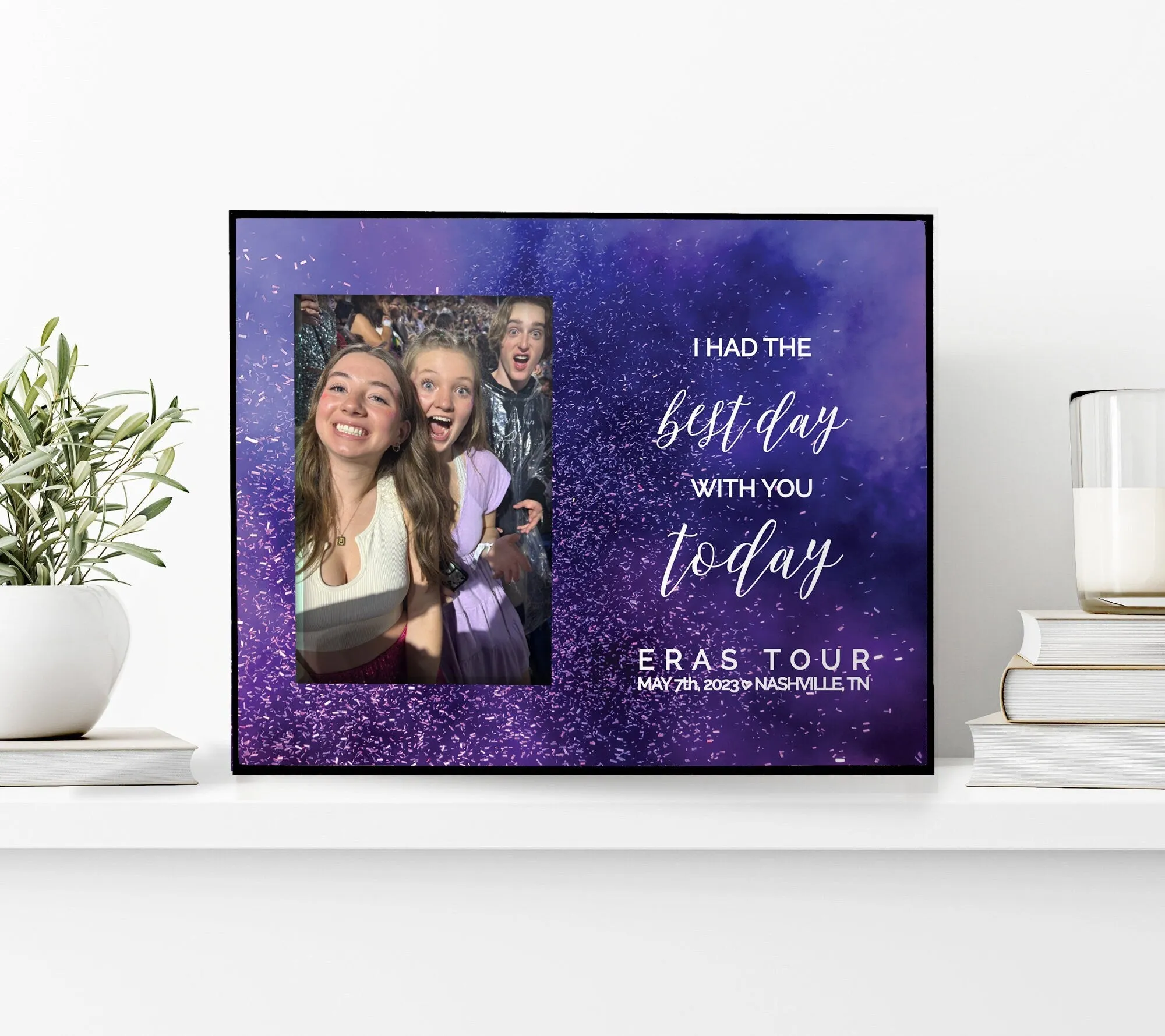 eras tour memory gift frame for taylor swift concert memory picture frame personalized to your concert date and personalized frame