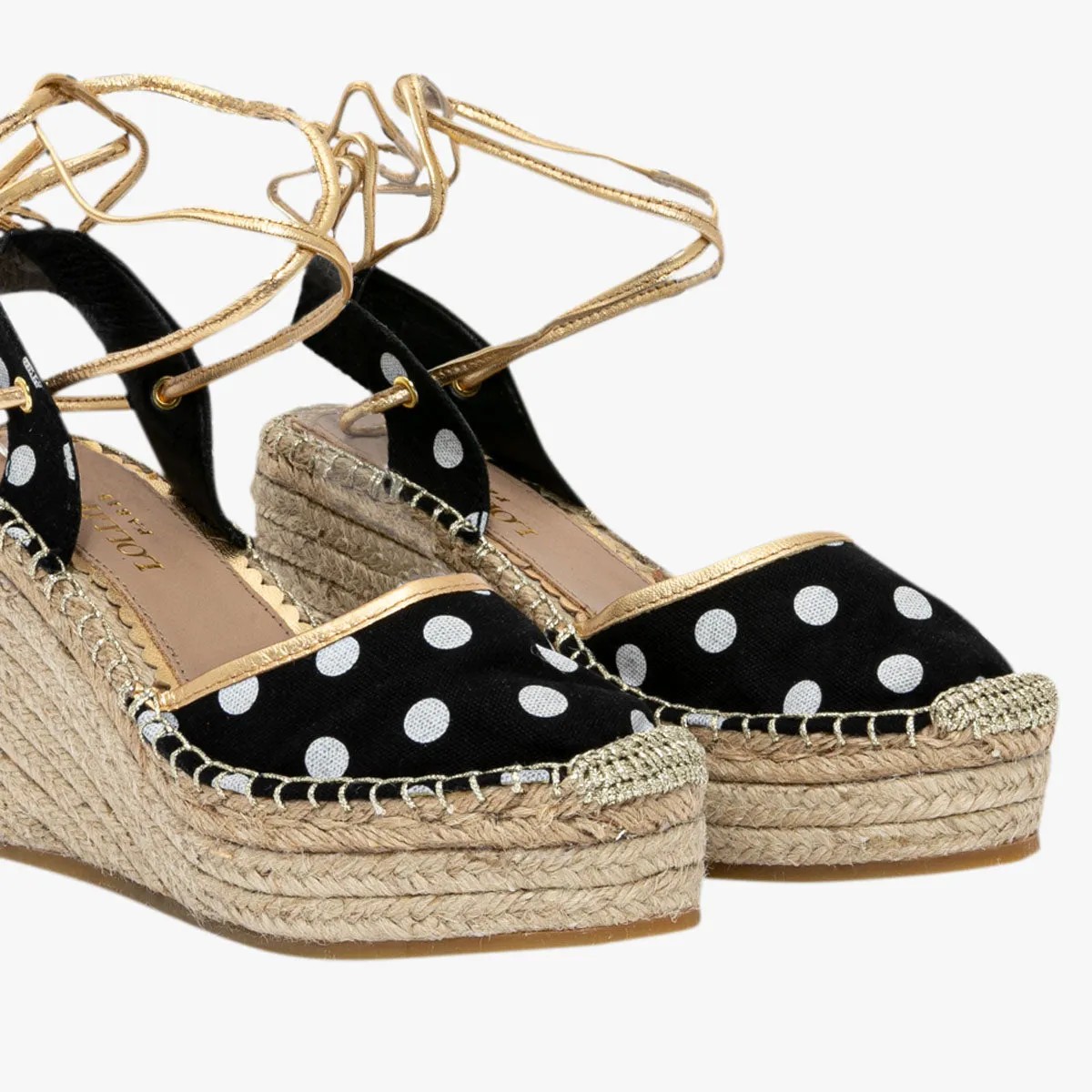 Espadrilles compensées à pois Haphic