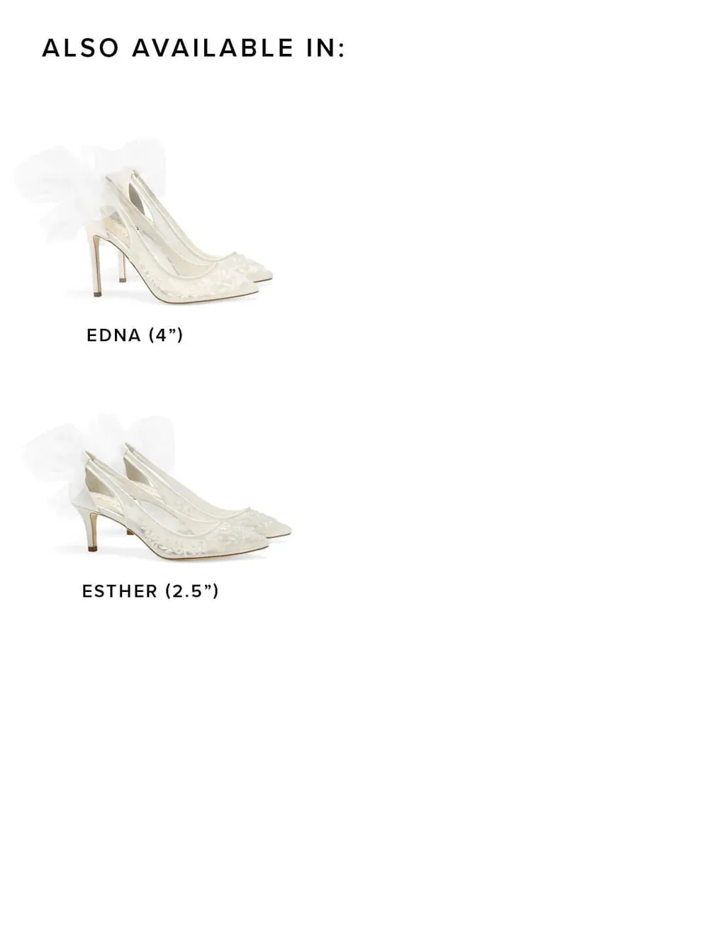 Esther - Floral and Tulle Bow Kitten Heel