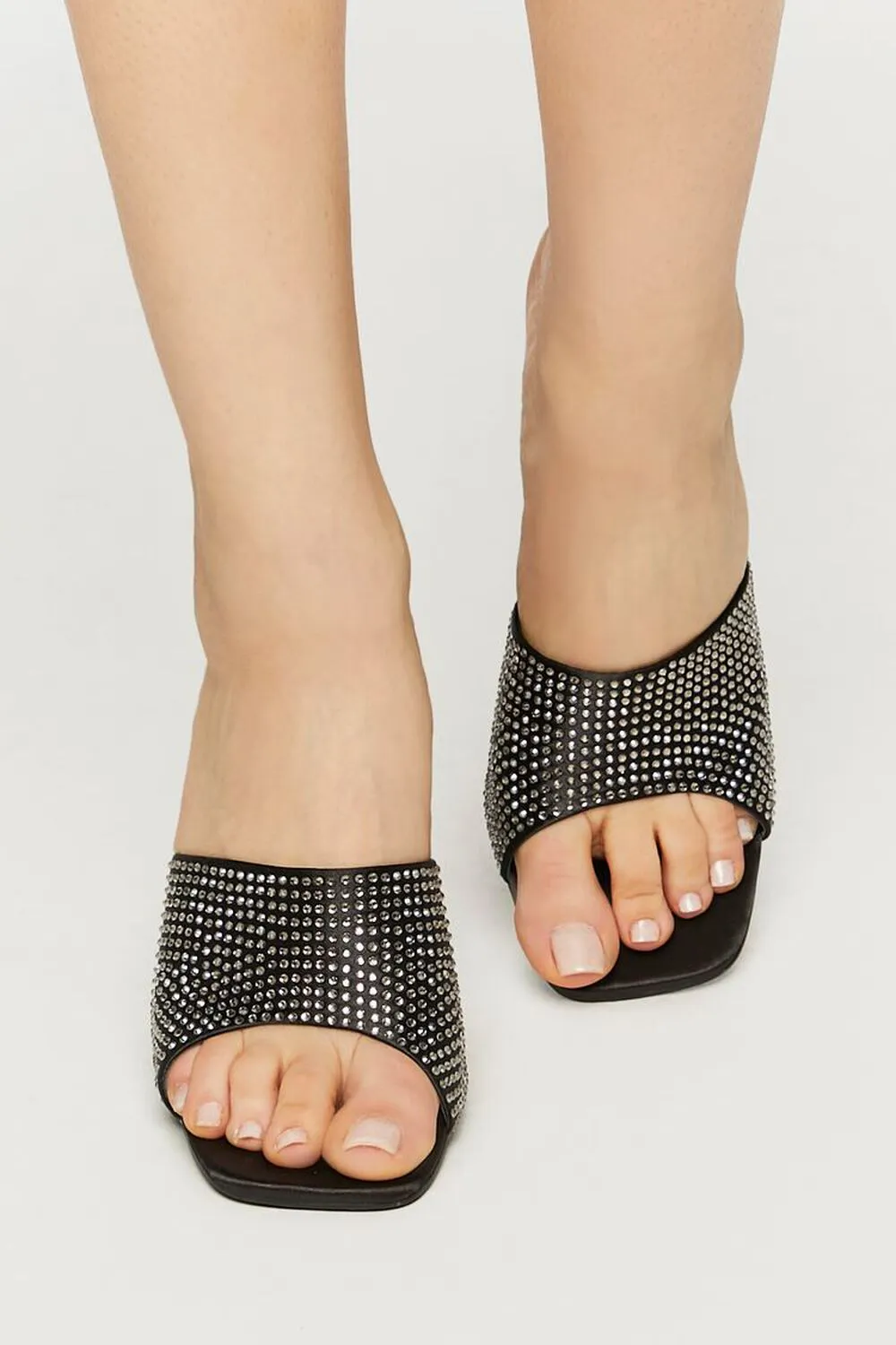 Forever 21 Rhinestone Stiletto Heels, Black