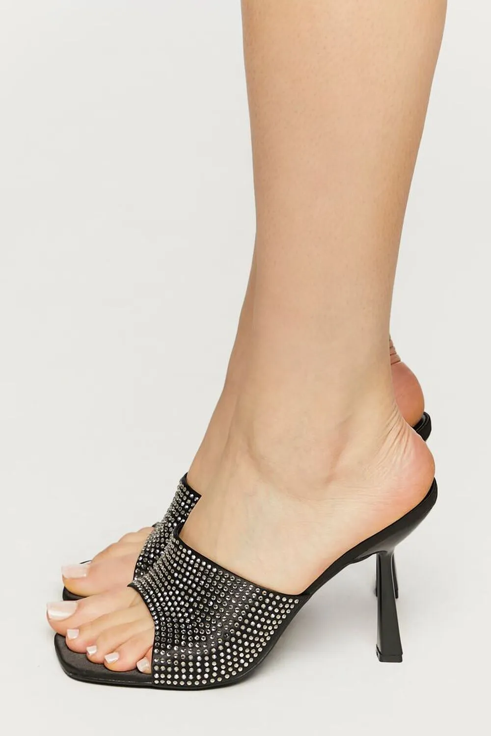 Forever 21 Rhinestone Stiletto Heels, Black