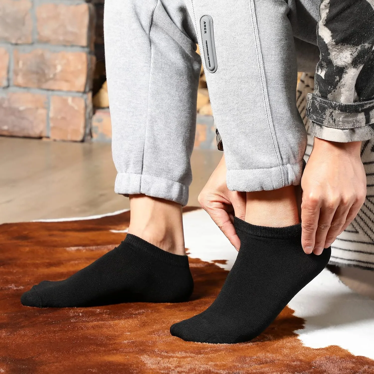 Geyoga 48 Pairs Men Cushion Ankle Socks, Comfortable Breathable Low Cut Casual Socks for Sports
