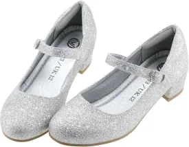Girls Dress Shoes-Mary Jane Shoes for Girls, Princess Wedding Party Flower Girl School Shoes Low Heel Flats for Little/Big Kids