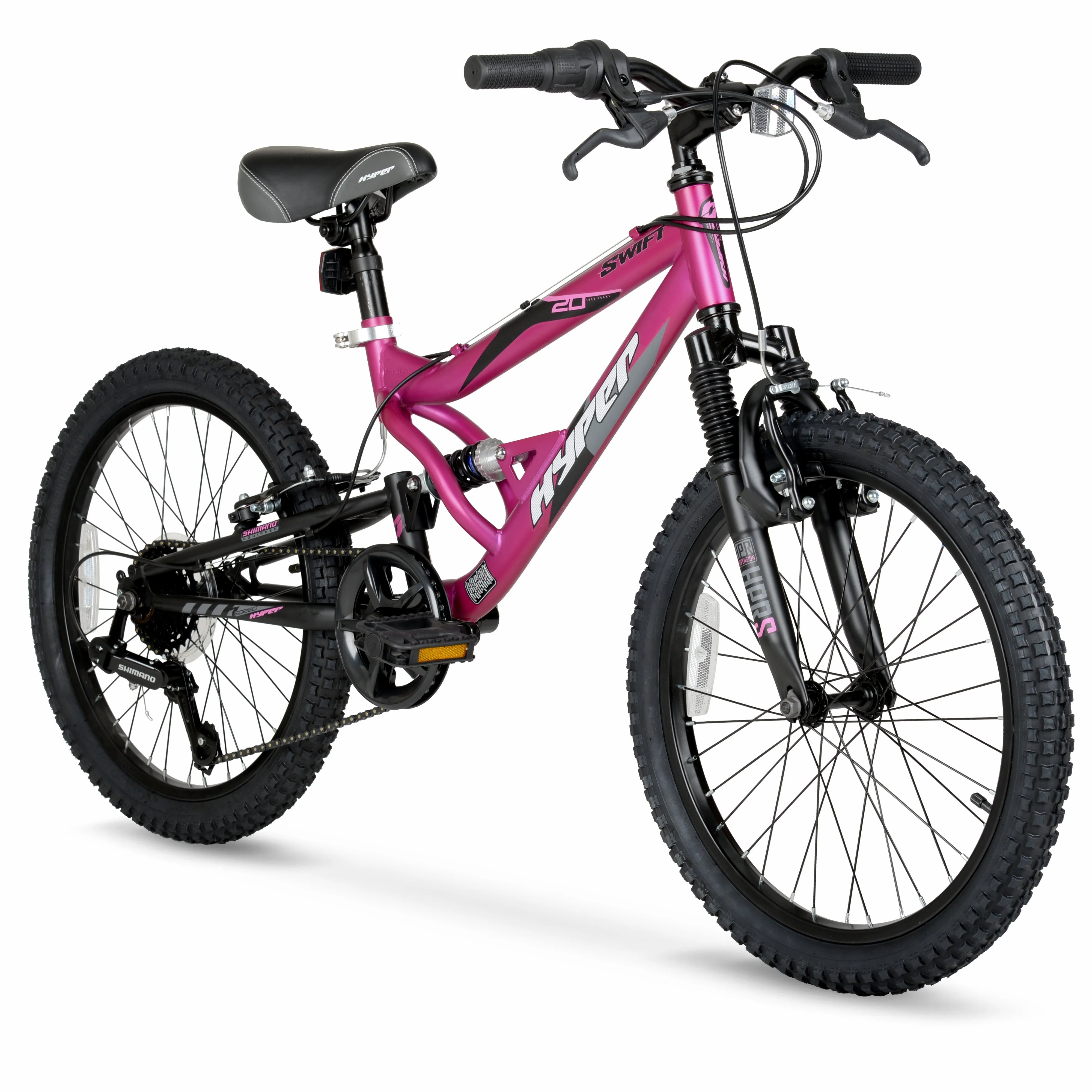 Girl's Swift Bike 20" Wheels w/ Front and Rear Suspension, Ages 8 