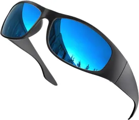 grinderPUNCH Polarized Wrap Around Sunglasses for Men and Women ?C Lightweight Sports Wraparound Sunglasses UV Protection