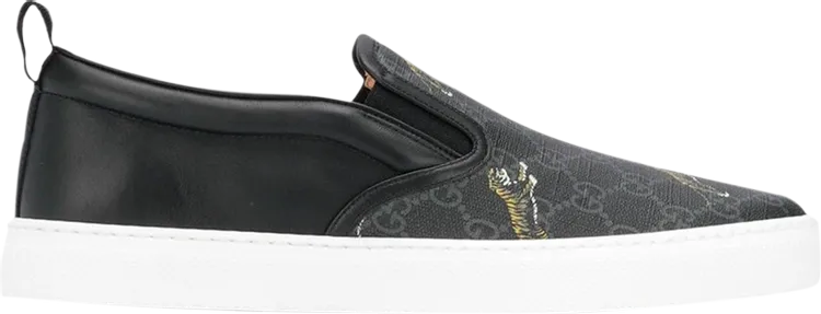Gucci GG Supreme Slip-On Tigers sneakers, black