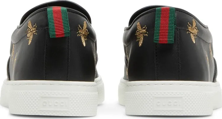 Gucci Slip-On Bees Sneakers - Black