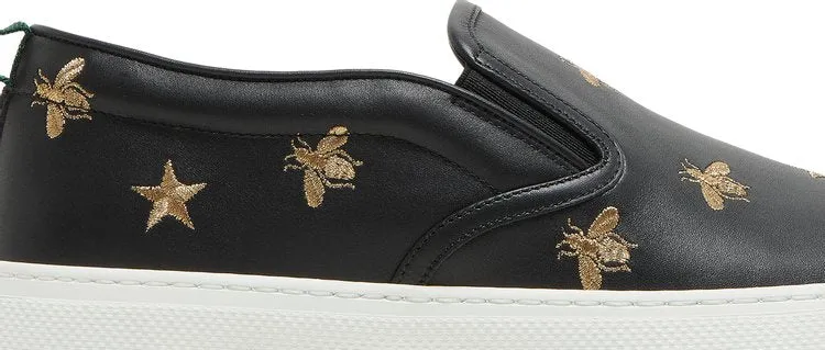 Gucci Slip-On Bees Sneakers - Black
