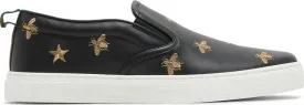Gucci Slip-On Bees Sneakers - Black