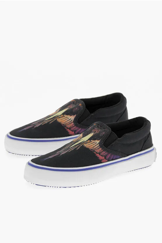 Marcelo Burlon Canvas WINGS Slip On Sneakers