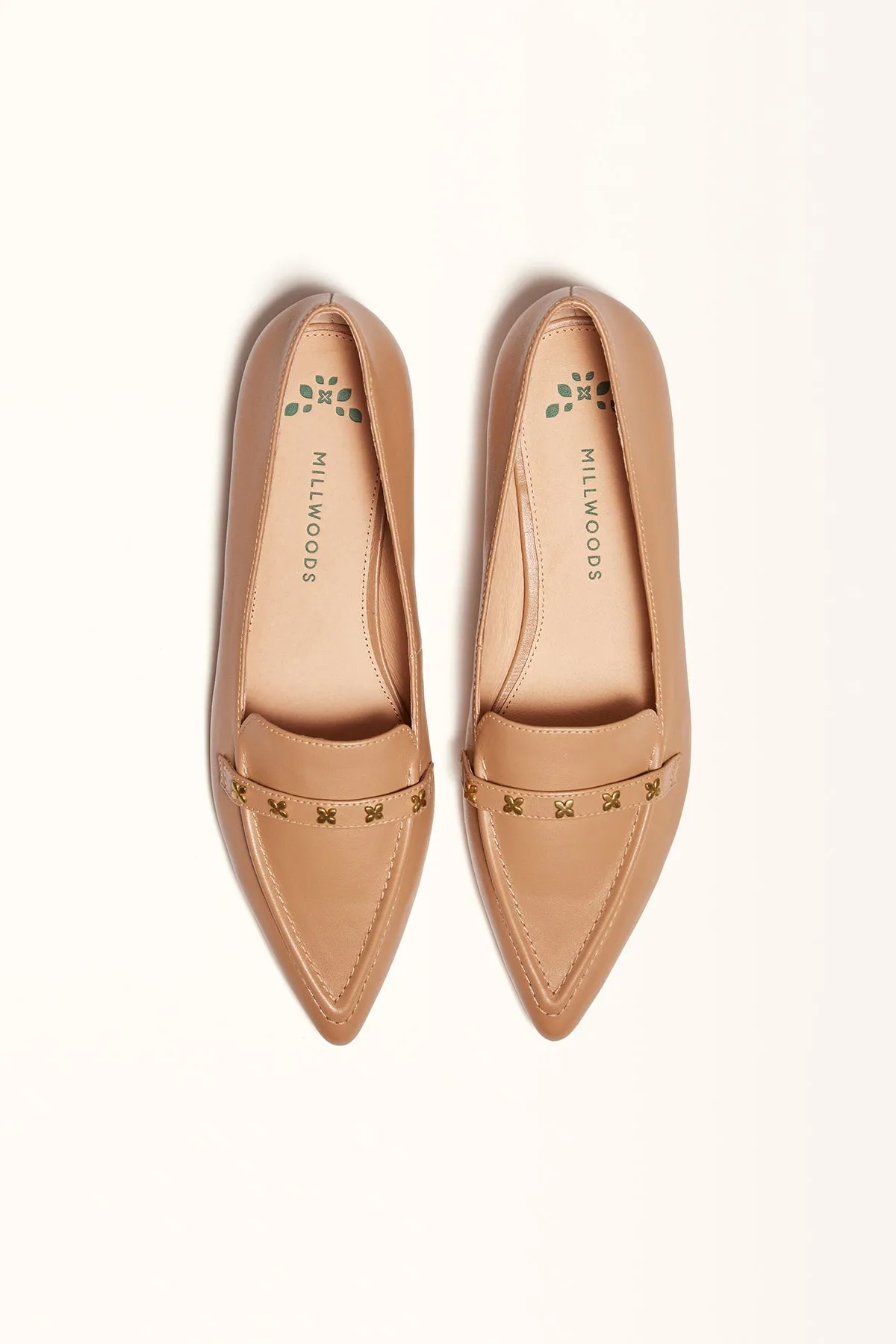 Millwoods Poplar  Pointed Flat - Camel