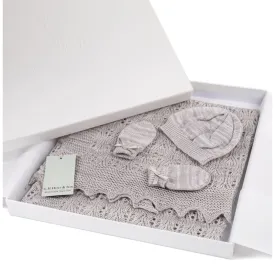 Newborn Baby Wool Gift Set - Grey Marl