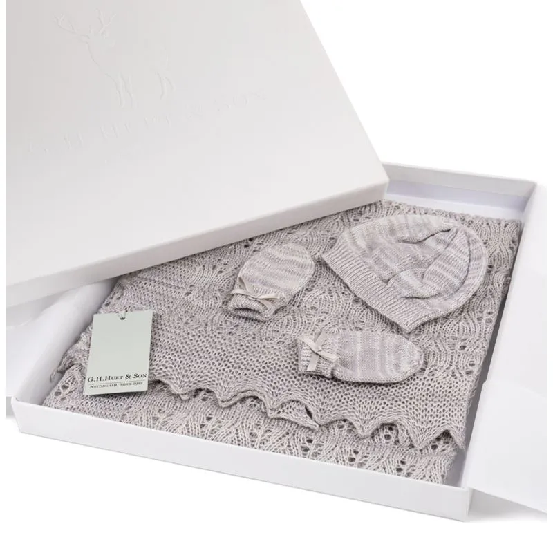 Newborn Baby Wool Gift Set - Grey Marl