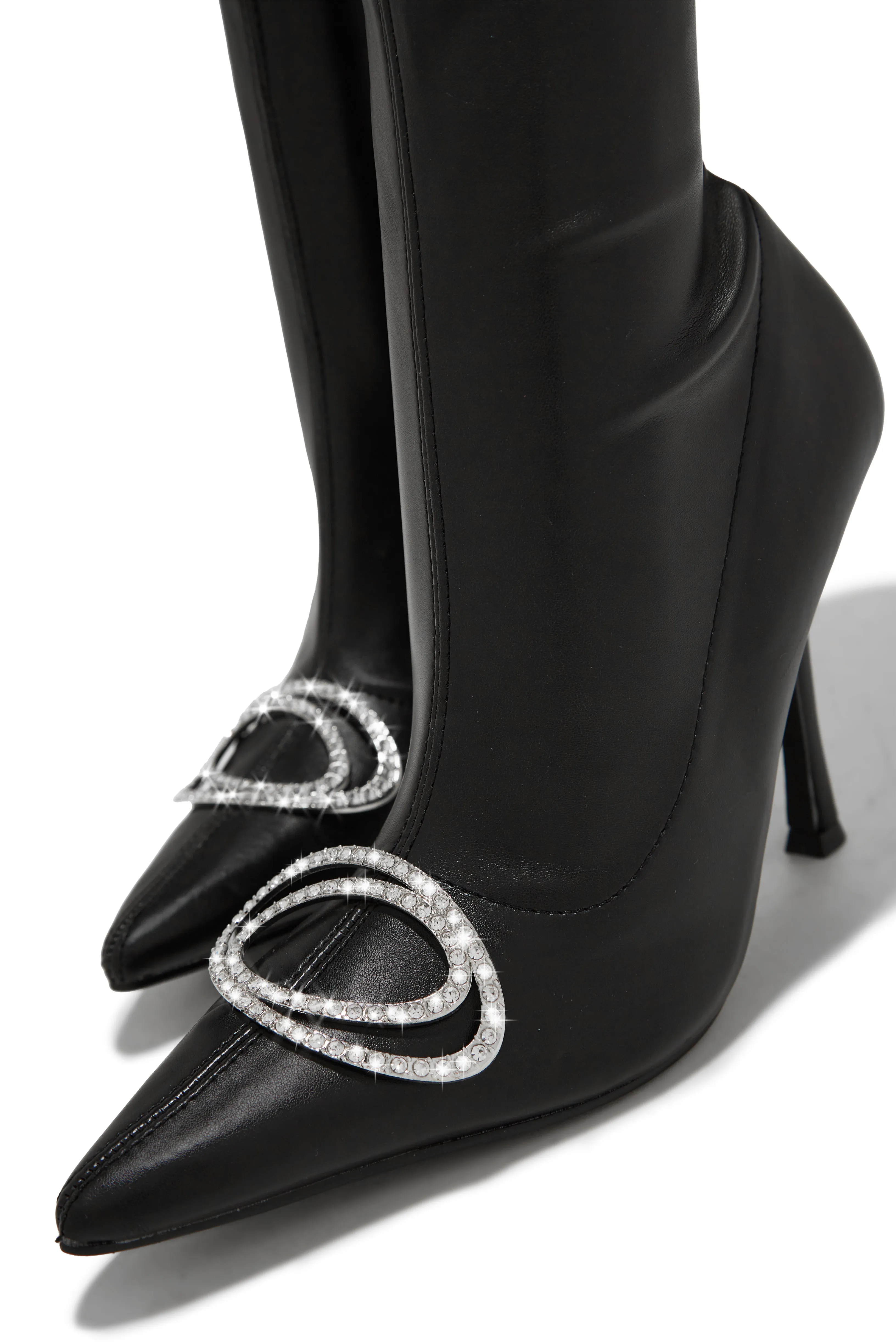 Night Is Young Over The Knee High Heel Boots - Black