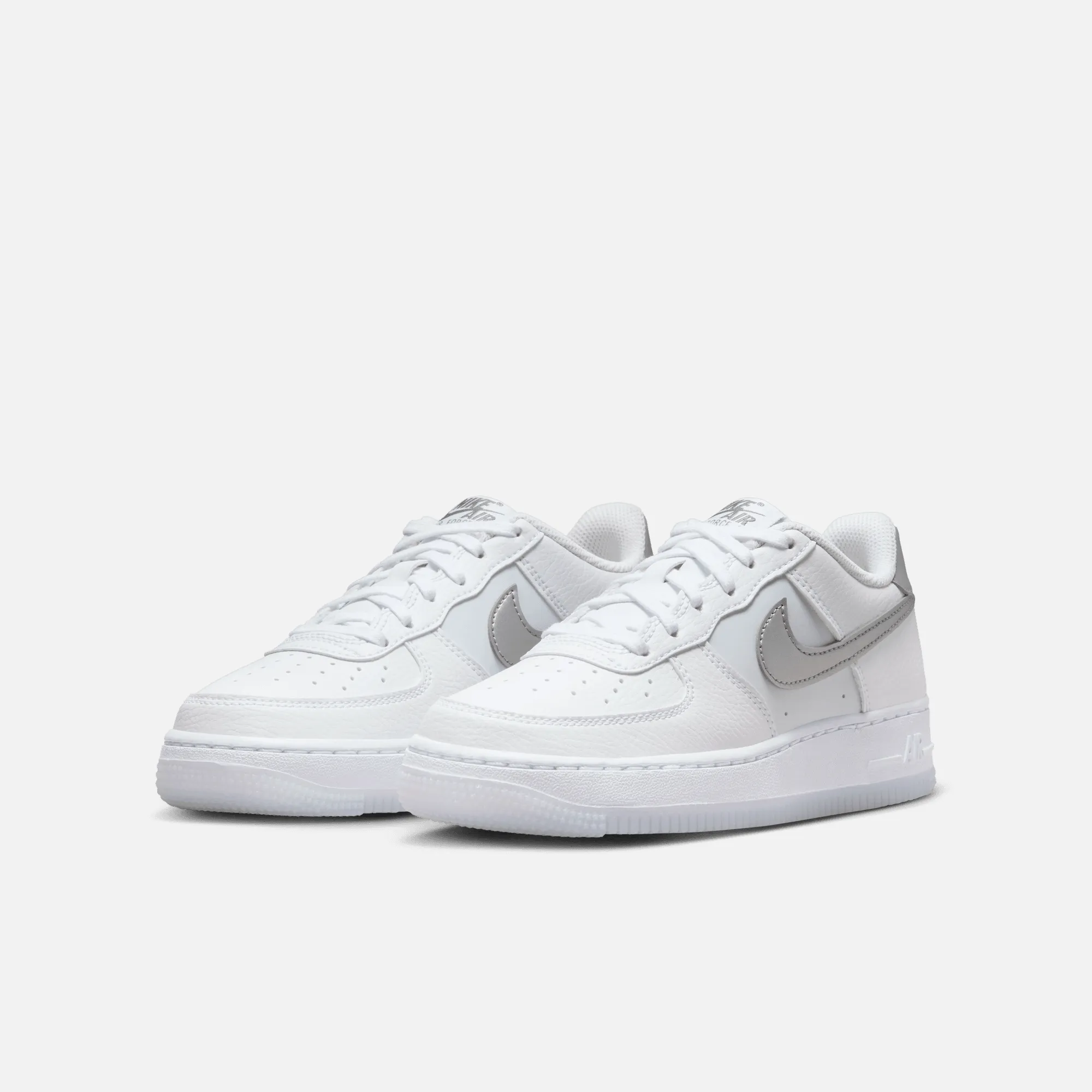 Nike Big Kids' Air Force 1 Low White Football Grey (GS)