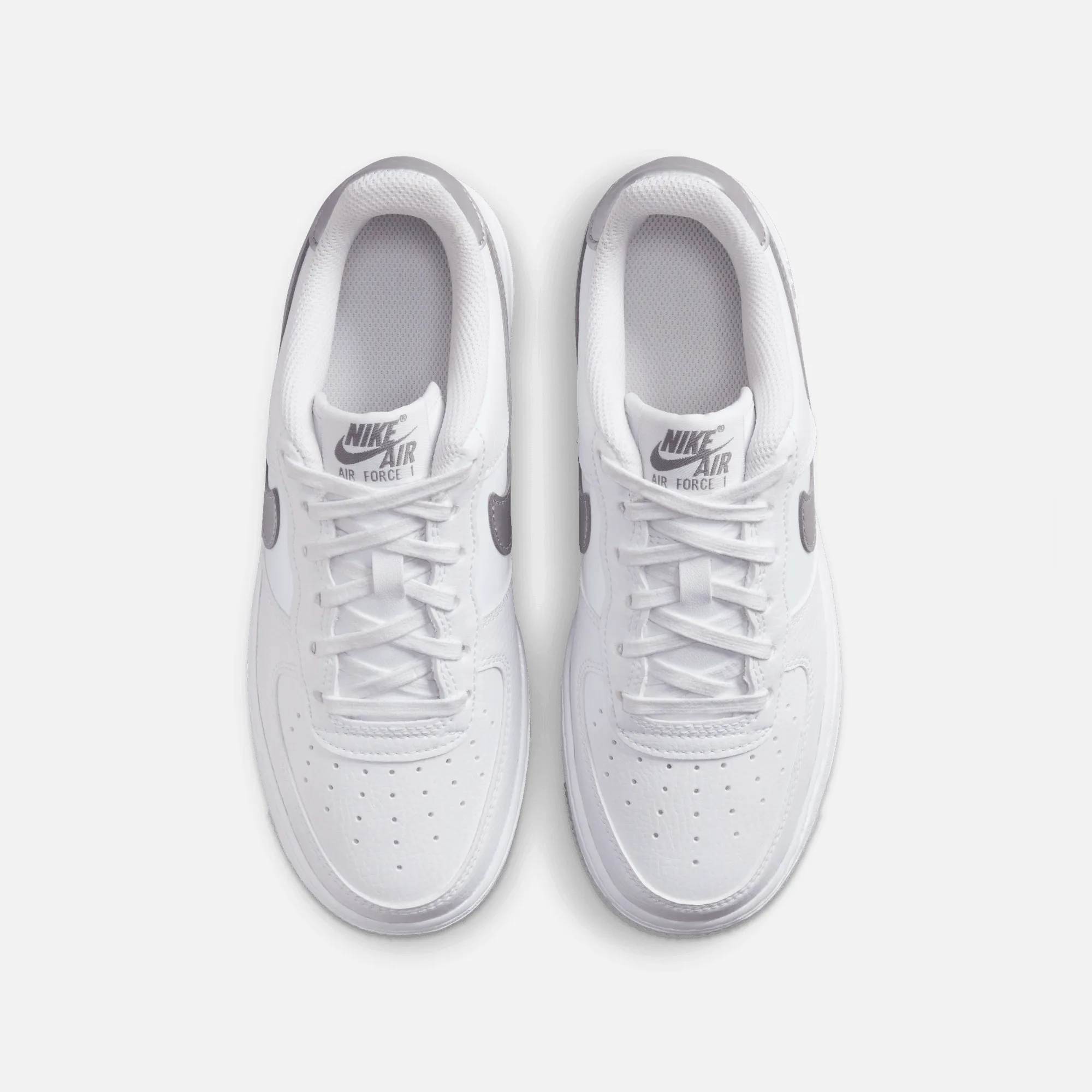 Nike Big Kids' Air Force 1 Low White Football Grey (GS)