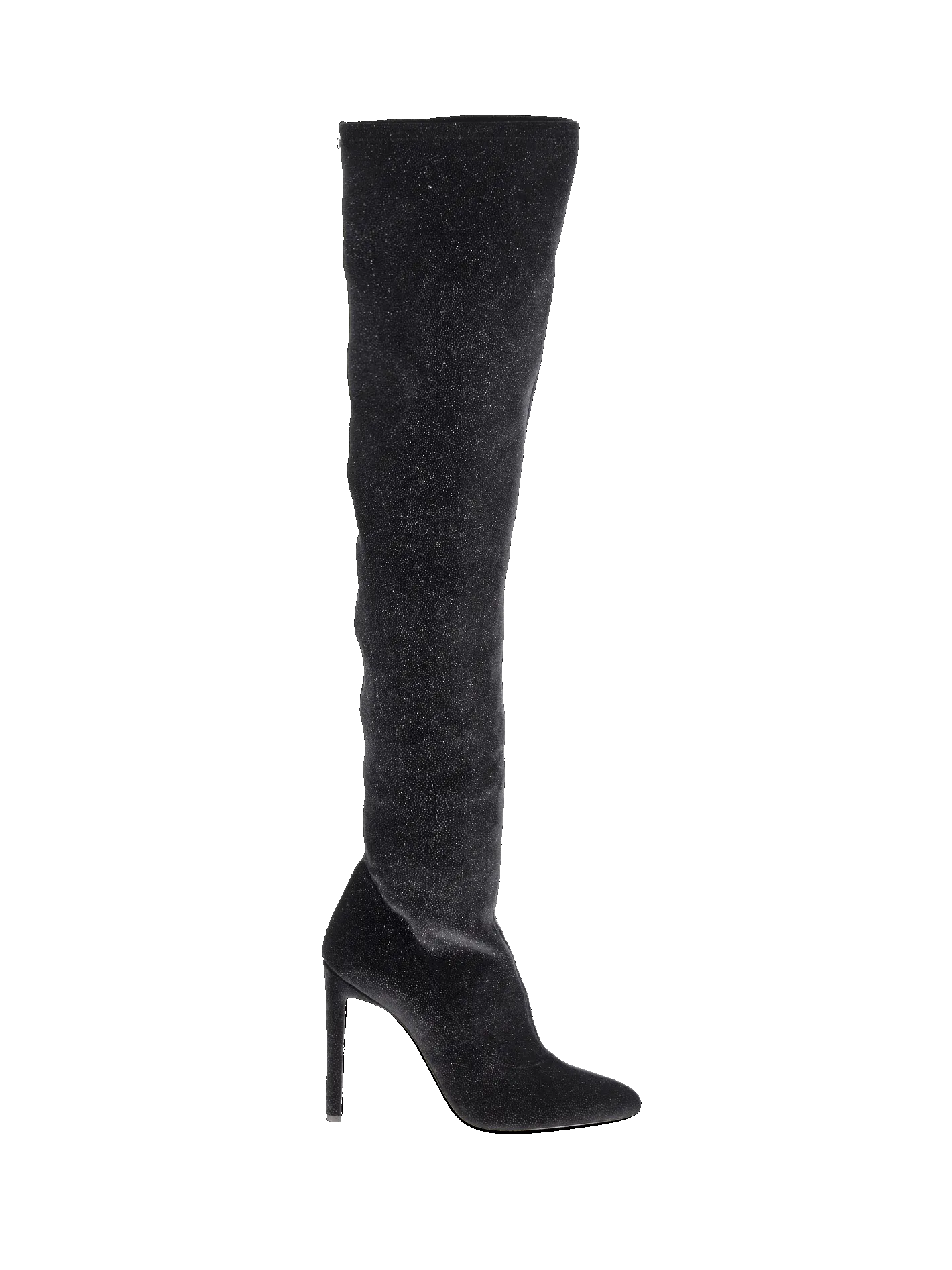 over-the-knee velvet boots