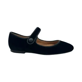 Papanatas Black Velvet Pointy Mary Jane