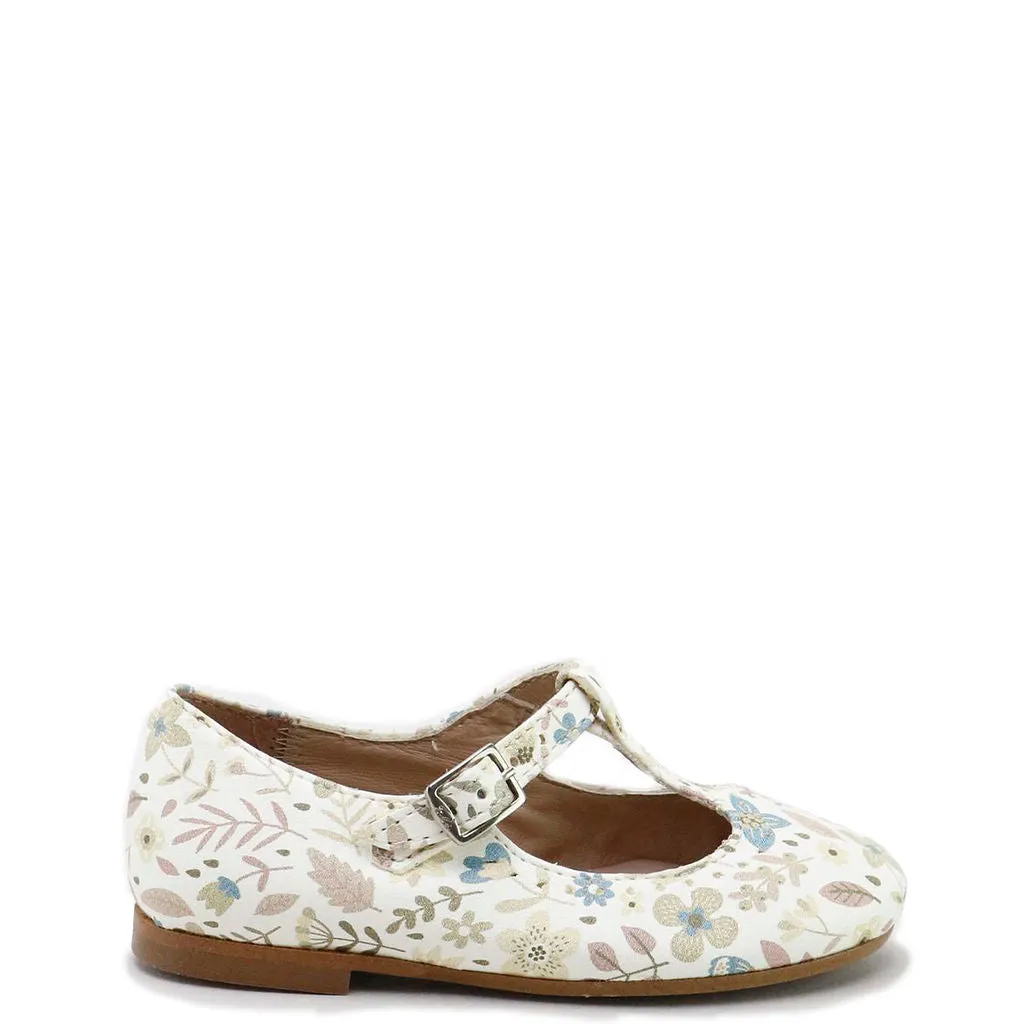 Papanatas Multi Floral Pastel T-Strap Mary Jane