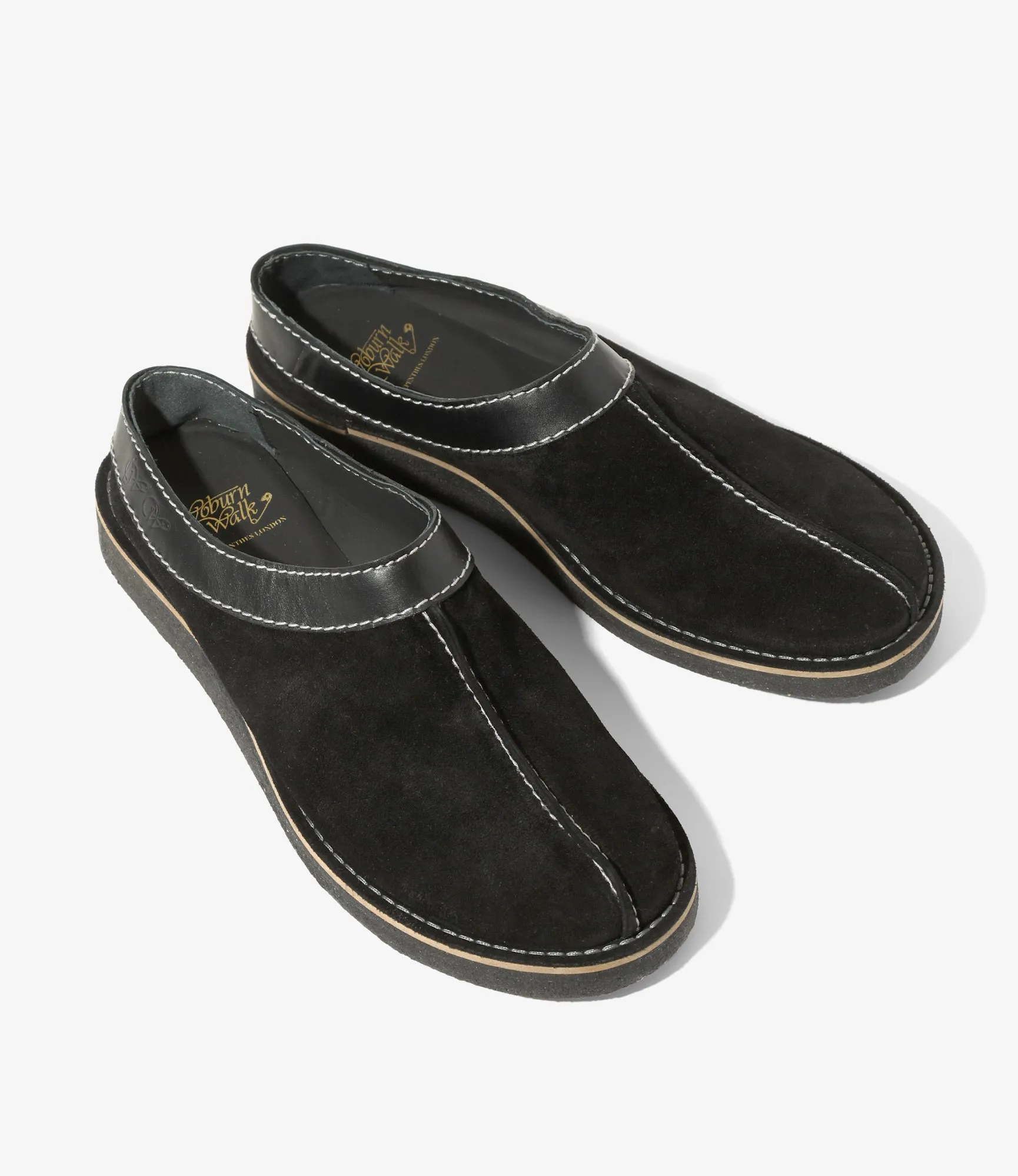 QR Centre Seam Slip-In Moccasin – Black Suede