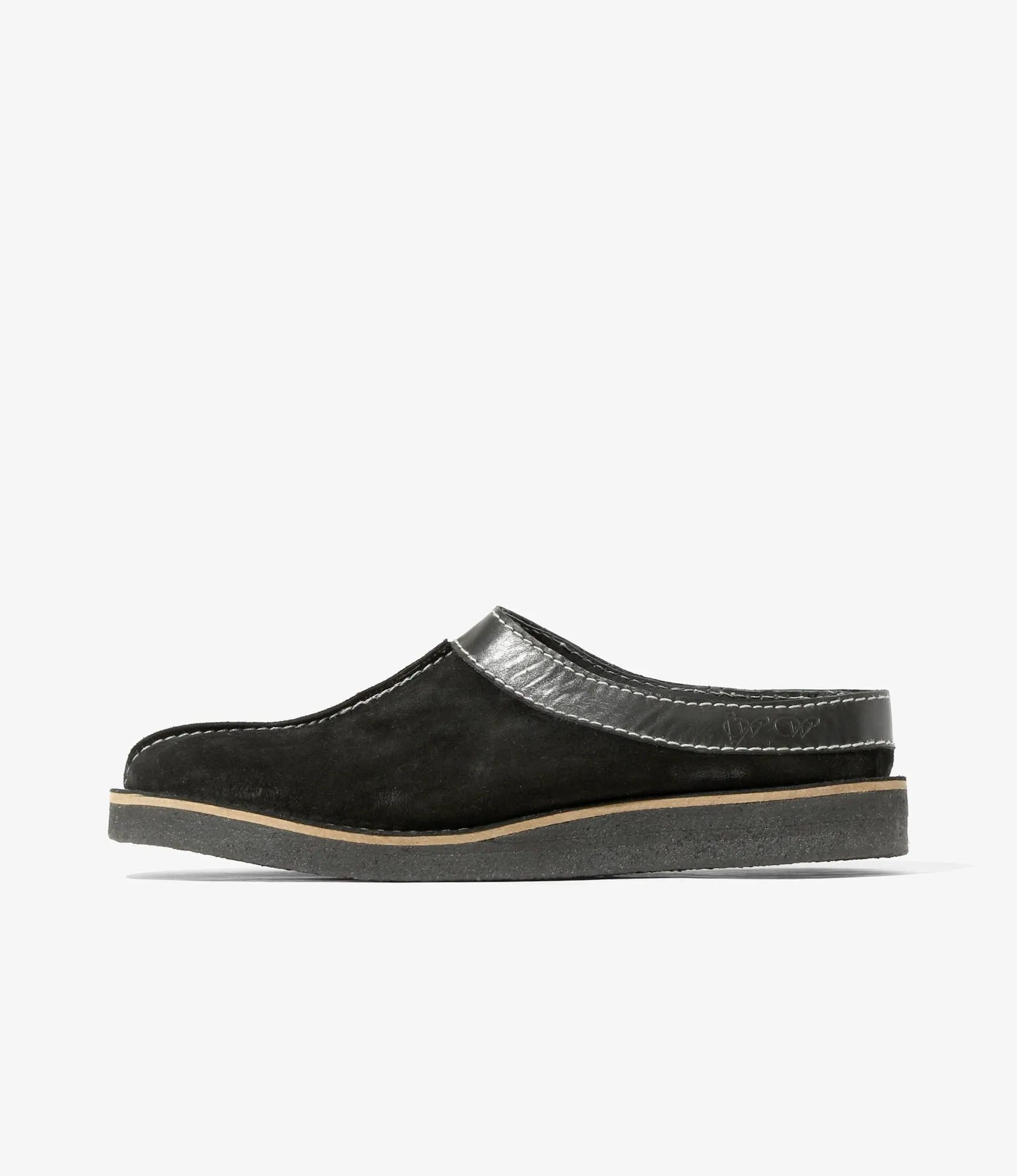 QR Centre Seam Slip-In Moccasin – Black Suede