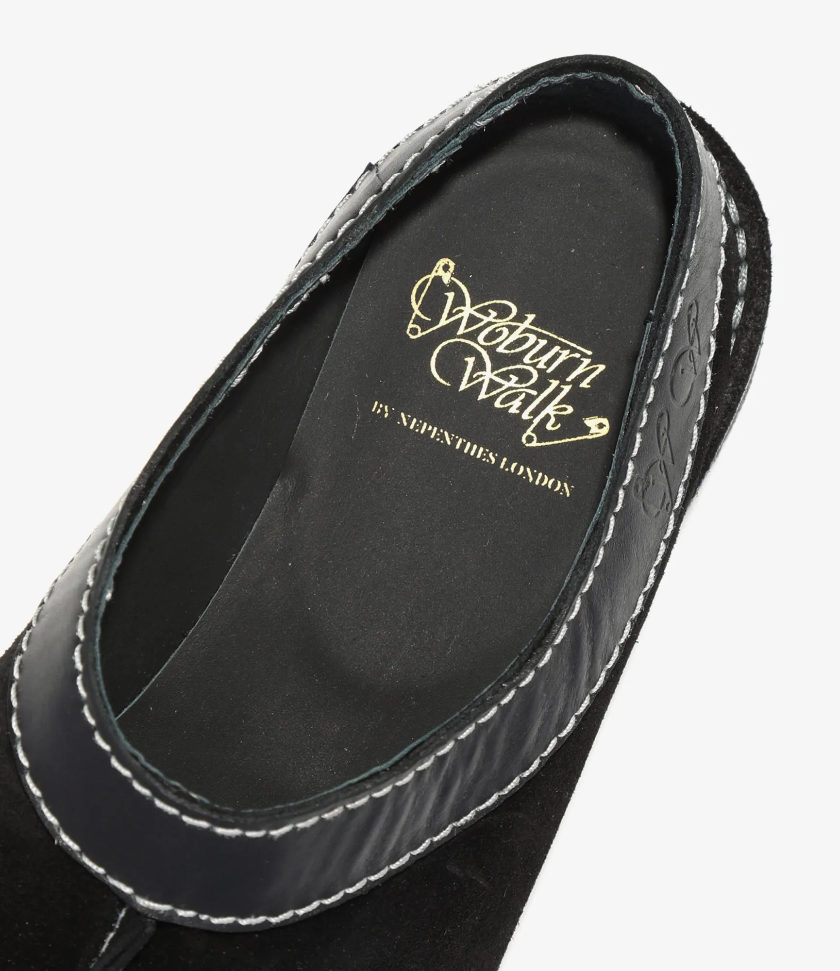 QR Centre Seam Slip-In Moccasin – Black Suede
