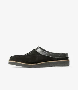 QR Centre Seam Slip-In Moccasin – Black Suede