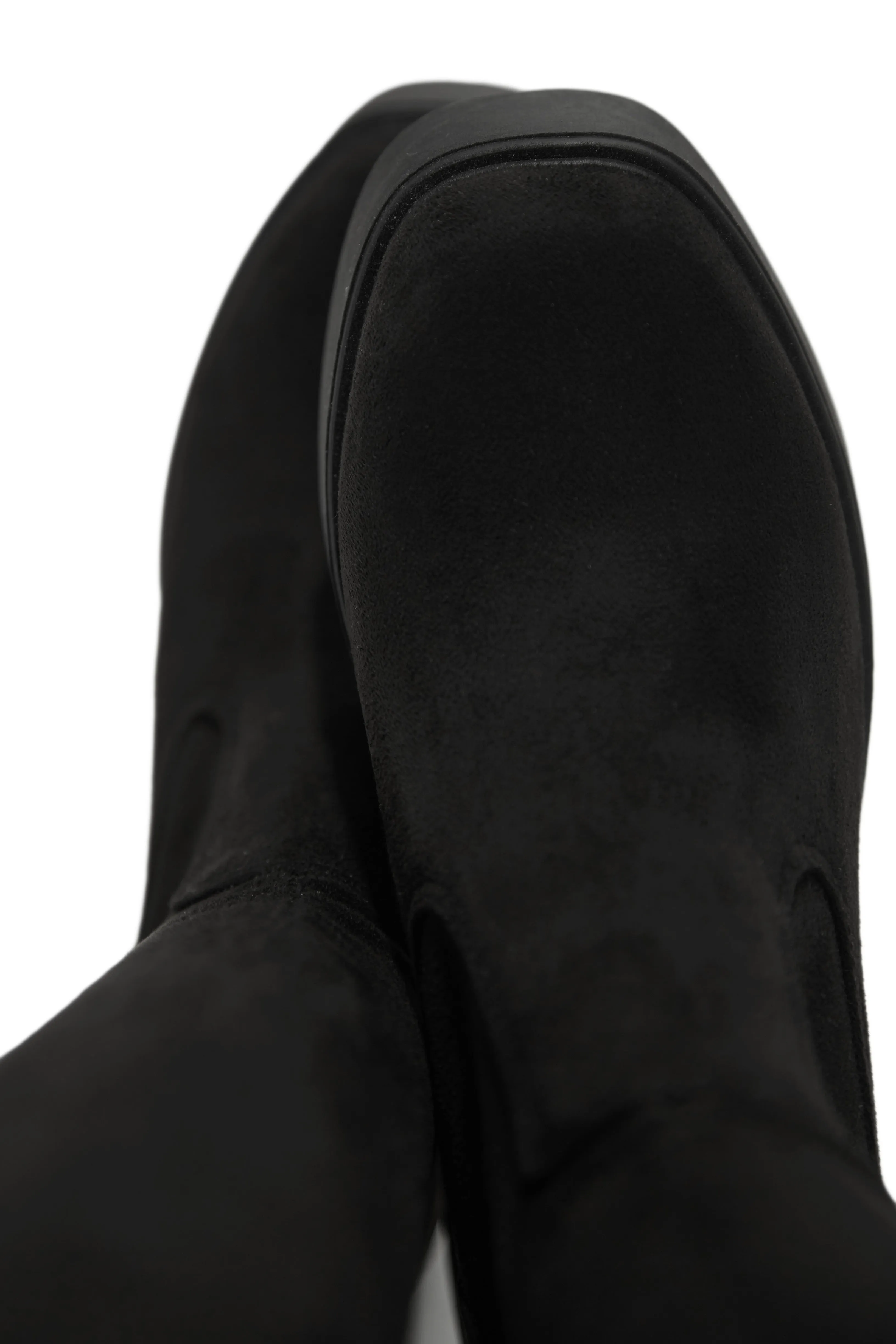 Reezy Over The Knee Platform Block Heel Boots - Black