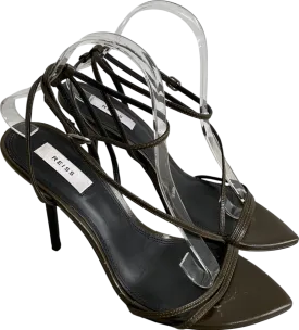 REISS Green Strappy Pointed Toe Sandals UK 7 EU 40 👠