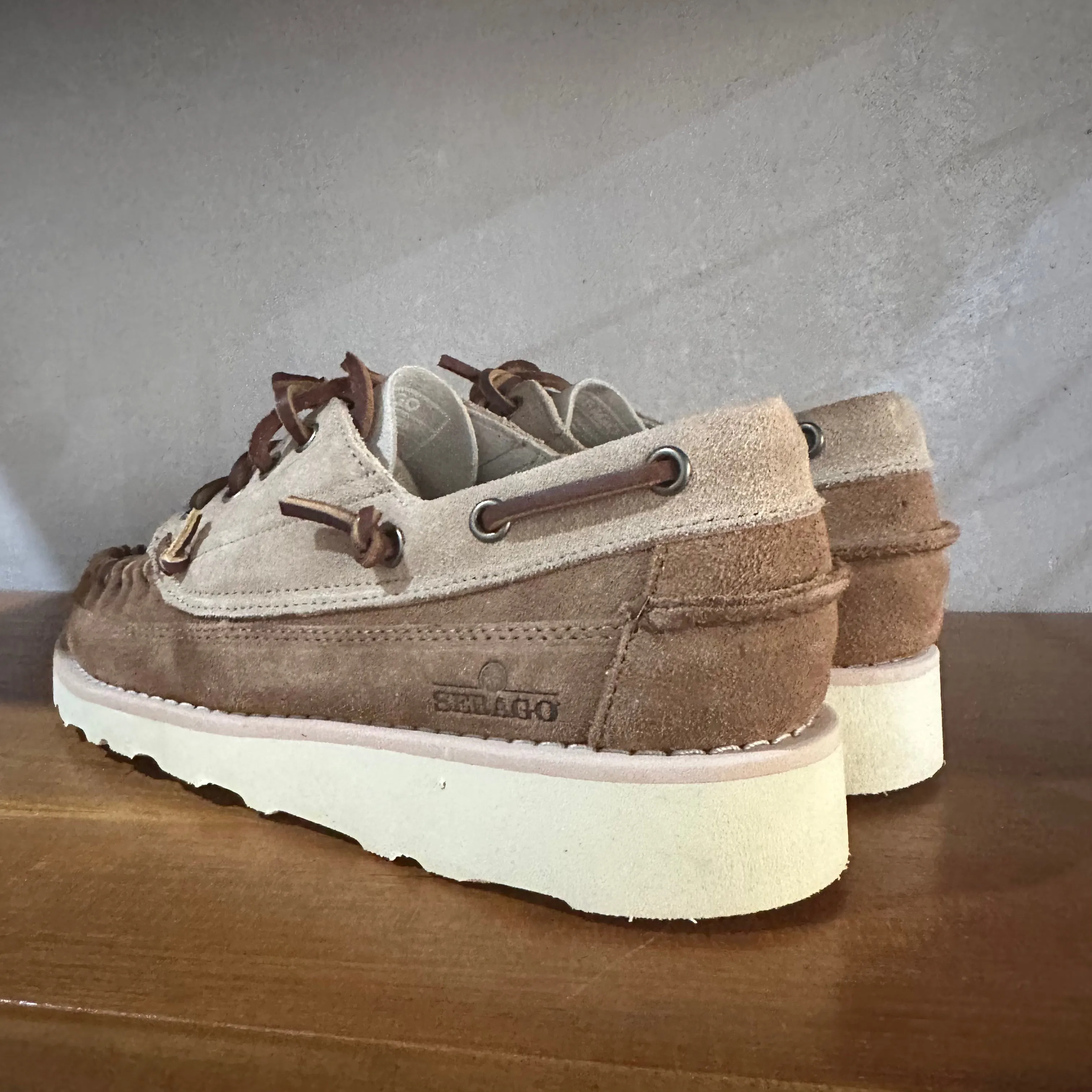 Sebago Campsides Cayuga Moccasin Papyrus / Cognac - UK 8