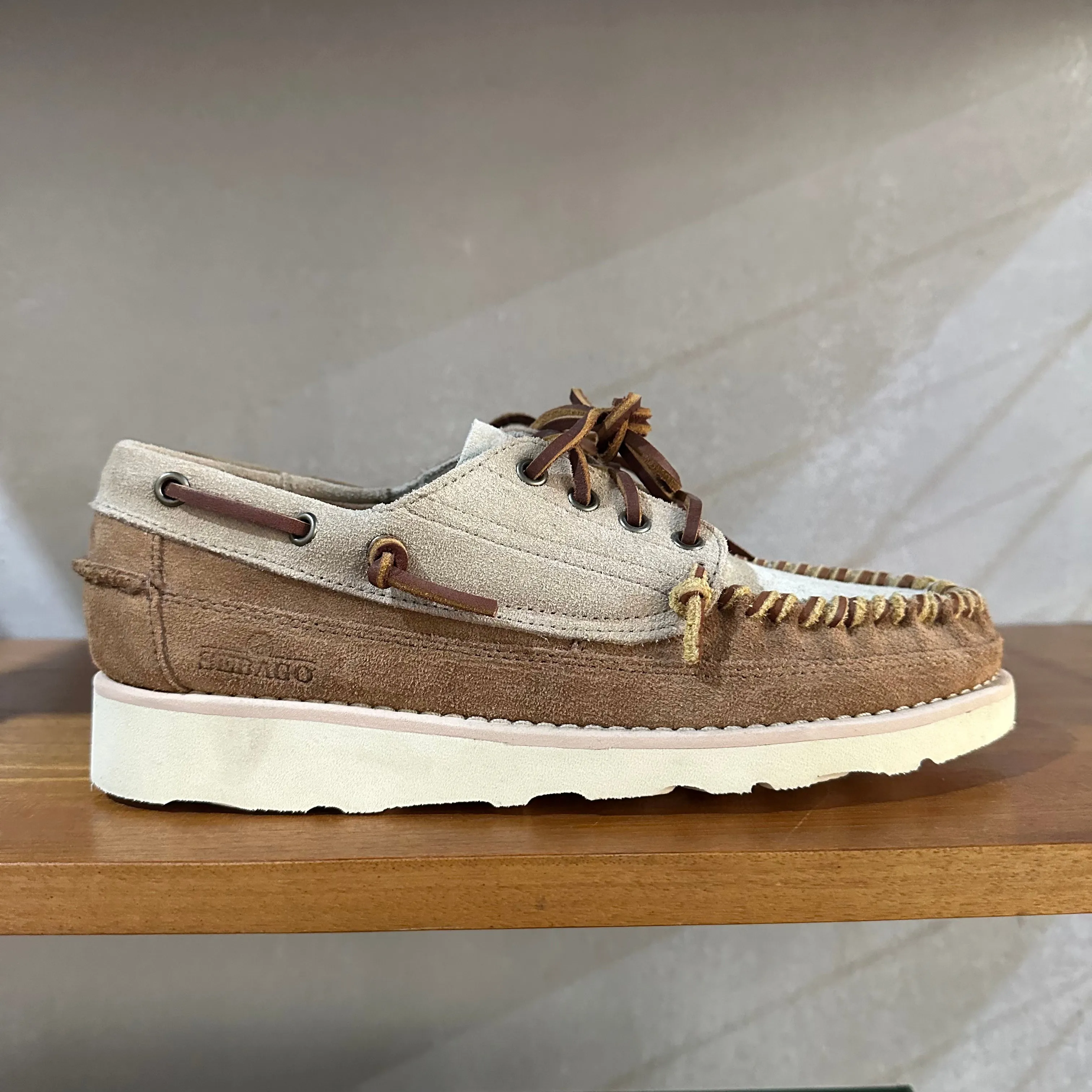 Sebago Campsides Cayuga Moccasin Papyrus / Cognac - UK 8