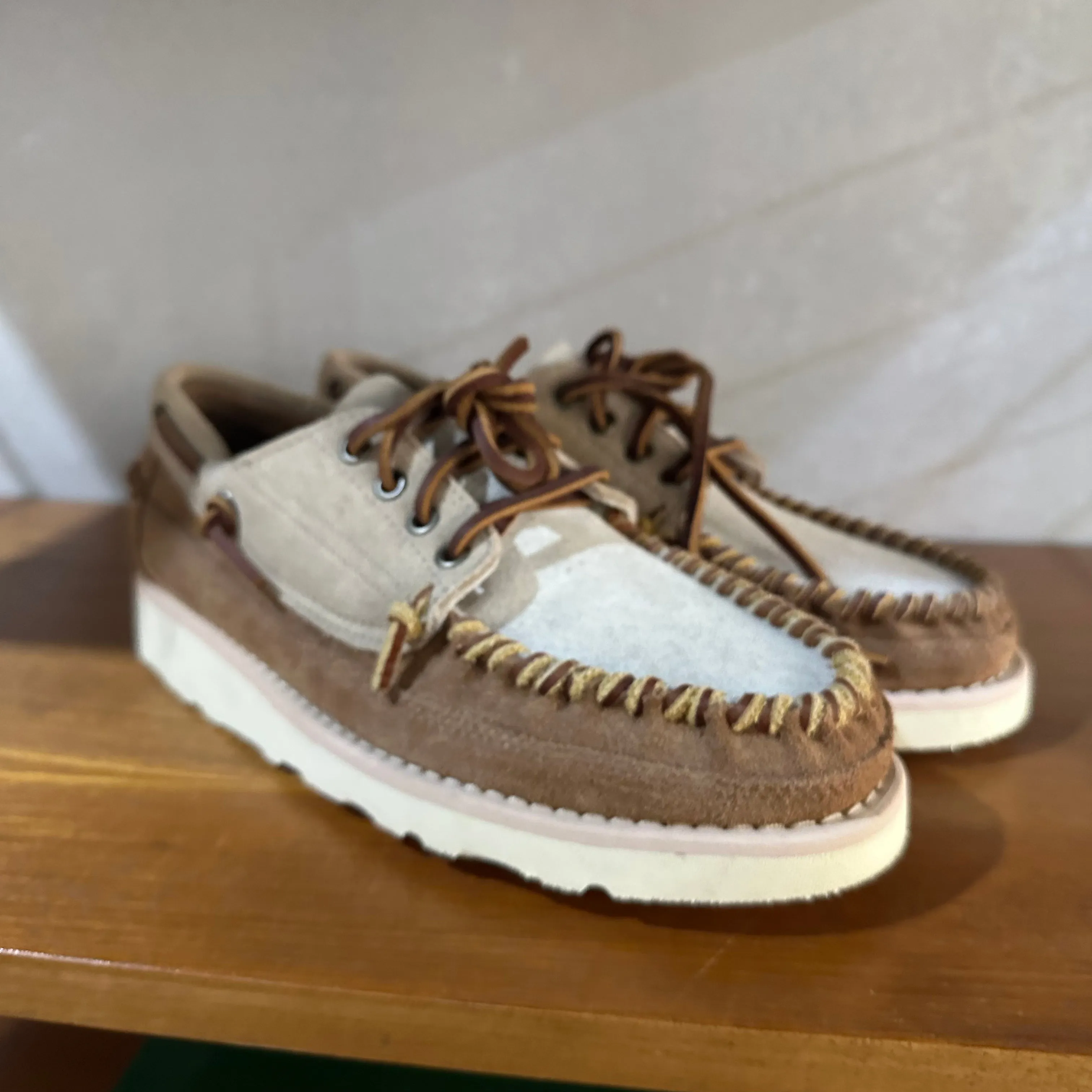 Sebago Campsides Cayuga Moccasin Papyrus / Cognac - UK 8