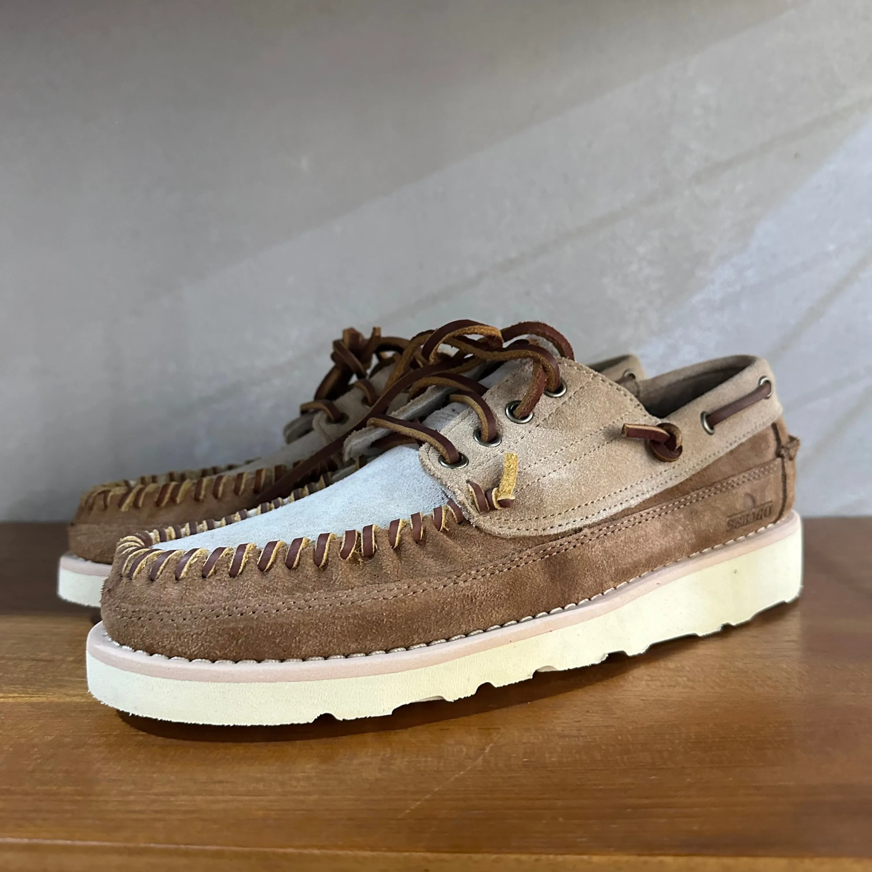 Sebago Campsides Cayuga Moccasin Papyrus / Cognac - UK 8