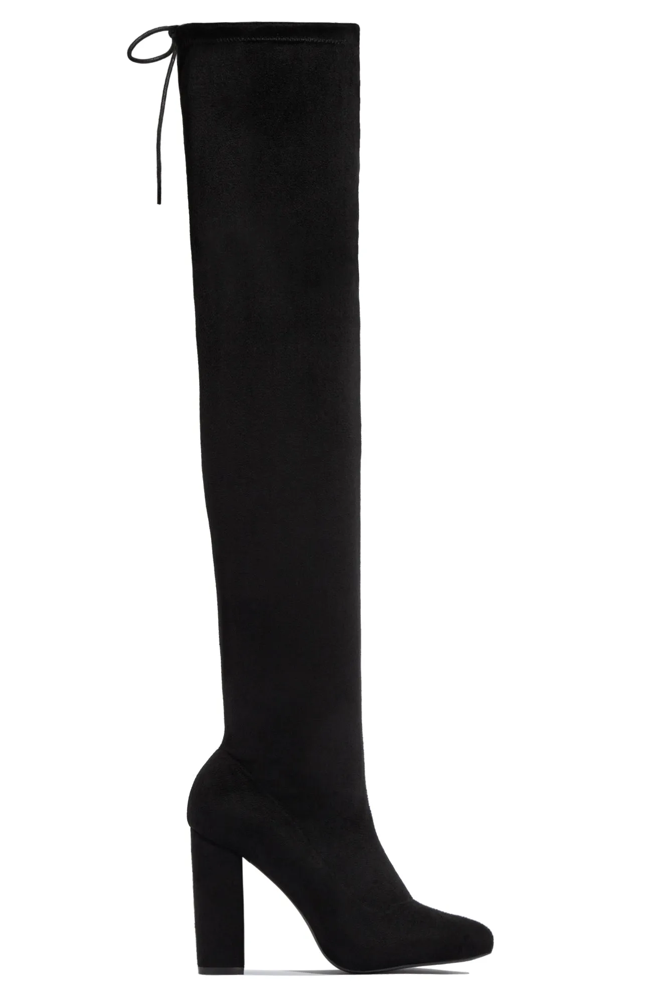 Set The Bar Over The Knee Block High Heel Boots - Taupe