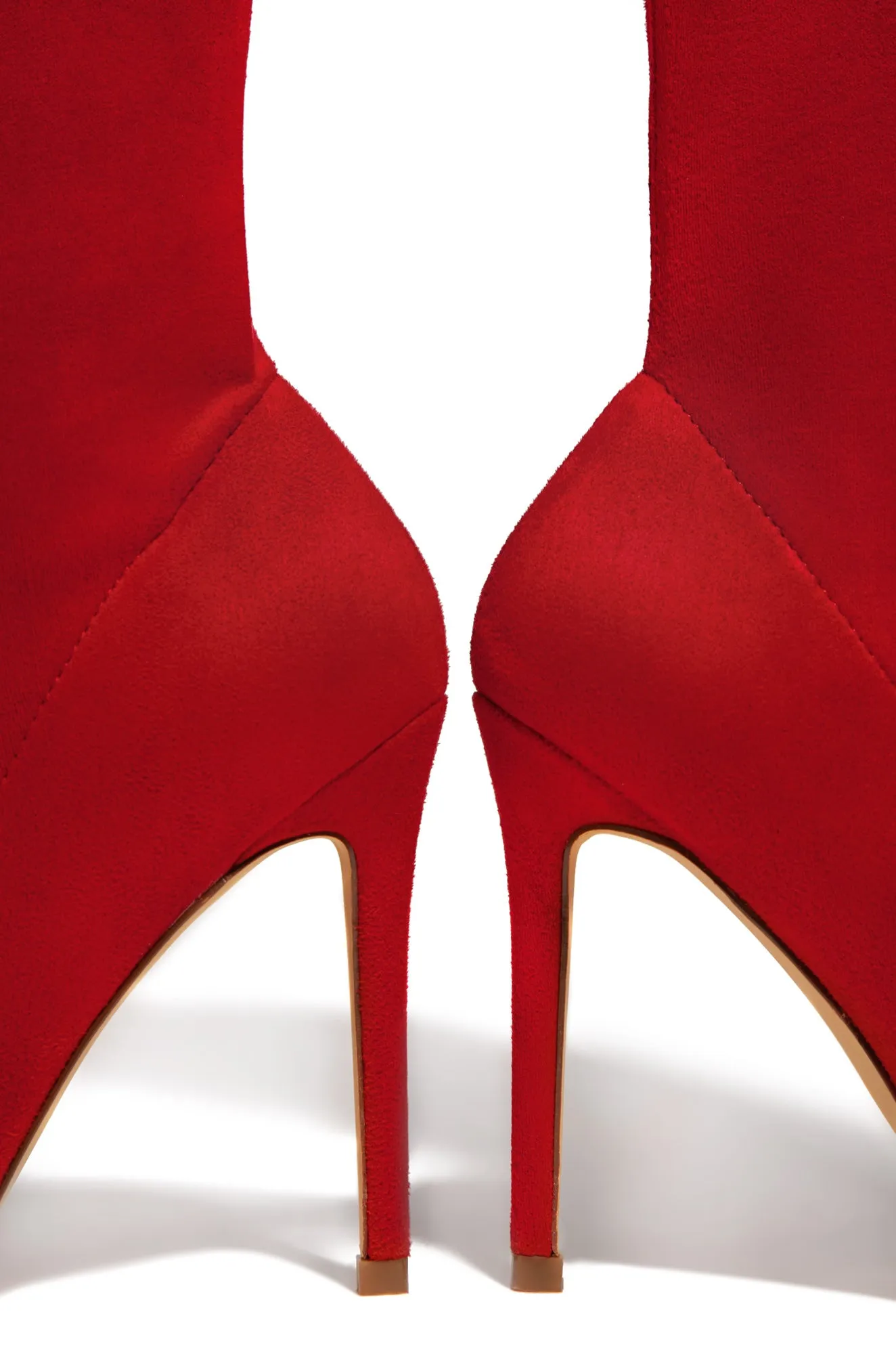 Sultry Touch Over The Knee Boots - Red