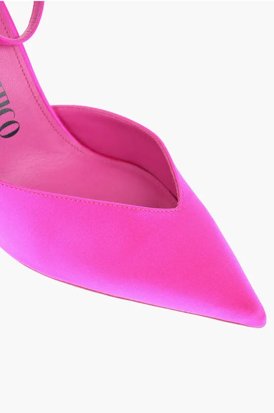 The Attico Satin PERINE Ankle-Strap Pumps Heel